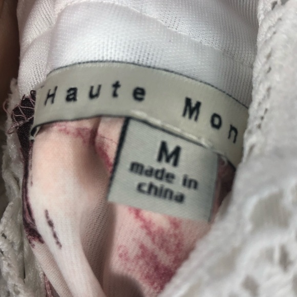 🍉Haute Moute| V Neck Pink Floral Short Dress - Picture 5 of 6